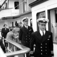 King Haakon inspecting the ship in 1948 (Foto: Scanpix)